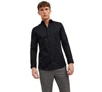 JACK & JONES 12097662 - Chemise habillée - Taille Normale - Manches Longues - Homme - Noir (Black/Super Slim) - 40 (Taille Fabricant: M)