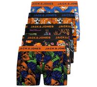 Jack & Jones 12204864 Lot de 5 boxers pour homme - Blanc/noir/bleu/gris, L