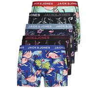 JACK & JONES 12204864 Lot de 5 boxers pour homme Blanc/noir/bleu/gris, M
