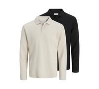 JACK & JONES 2pk Jjeaustin Polo Ls 2 pièces MP, Beige Clair, XXL (Lot de 2) Hommes
