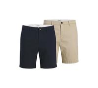 JACK & JONES 2pk Jpstmarco Dylan Lot de 2 Shorts Chino SRT MP, Bleu Marine, XL Hommes
