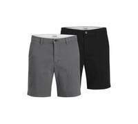 JACK & JONES 2pk Jpstmarco Dylan Lot de 2 Shorts Chino SRT MP, Noir, Homme