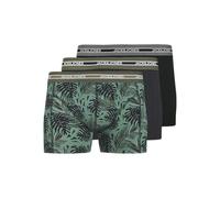 JACK & JONES 3 Pack Jacezra Leaves Trunks Lot de 3, Noir, Hommes