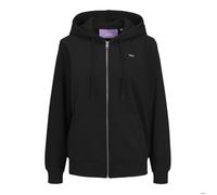 Jack & Jones Abbie Hw Every - hoodie zippé femme noir, capuche, coupe régulière S