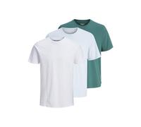 JACK & JONES Basic Tee 3pk Jjeorganic Lot de 3 t-Shirts Basiques SS O-Ne MP Noos, Atlantic Deep, Hommes