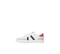 JACK & JONES Baskets Jfwmorden PU Combo 2.5 Sn pour Homme, White Detail Navy Red, 44 EU
