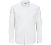 Chemise habillée Loose Fit Col chemise Manches longues Blanc en coton XXL