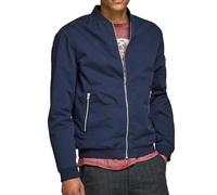 Jack & Jones Blouson bomber à manches longues 100 % polyester pour homme, Bleu marine vif, XL