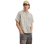 Jack & Jones Bluelyon Print Dobby Short Sleeve Shirt Beige L Homme