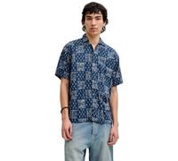 Jack & Jones Bluelyon Print Dobby Short Sleeve Shirt Bleu XL Homme