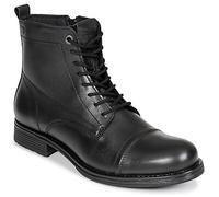 JACK & JONES Bottines à lacets Jfwshaun en cuir pour homme, anthracite, 43 EU