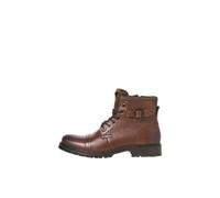 JACK & JONES Bottines à lacets Jfwdexter en cuir pour homme, Marron/pierre, 45 EU