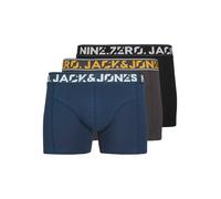 JACK & JONES Boxers 'JACCOLTON' marine / marron / jaune / noir, Taille M