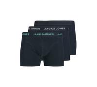 JACK & JONES Boxers 'JACCONOR' bleu foncé / jade / blanc, Taille L