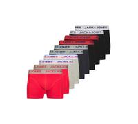 JACK & JONES 10 Pack Jacjadon Solid Trunks Lot de 10 Boxers, Bleu Marine, Hommes