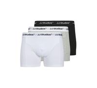JACK & JONES Jacsoho Solid Lot de 3 Boxers Solides pour Homme Blanc Taille M, Blanc., M