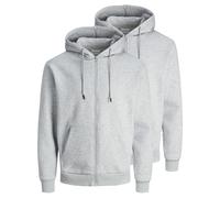 JACK & JONES Sweat à Capuche zippé Sweat à Capuche zippé Uni Light Grey Melange XL Light Grey Melange XL
