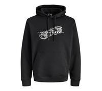 JACK & JONES Branding Hood Sweat à Capuche de Marque Jcofusion, Noir, S Homme