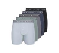 JACK & JONES Briefs 5 Pack Jacwyatt Lot de 5 Boxers Solides, Stormy Sea Hommes