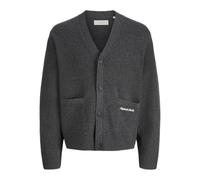 JACK & JONES Jornorrebro Cardigan en Tricot pour Homme, Gris foncé mélangé, XL
