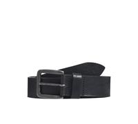 JACK & JONES Ceinture en Cuir Basique JACVICTOR avec Boucle à ardillon en métal, Couleurs:Noir, Size:80