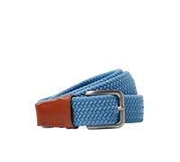 JACK & JONES Ceinture tissée Jacspring Noos pour homme, Bleu dusk., 80 cm