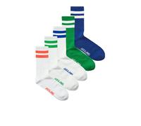 JACK & JONES Chaussettes 'JACDehli' bleu / vert / orange / blanc, Taille 41-46