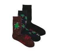 JACK & JONES Chaussettes 'JACJOLLY XMAS TREE' marine / vert / cyclamen / noir, Taille 41-46