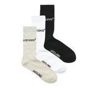 JACK & JONES Chaussettes 'JACSOHO' gris clair / noir / blanc, Taille 41-46