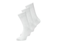 JACK & JONES JACCHARLES Lot de 3 paires de chaussettes de tennis Noos, Blanc/blanc, taille unique