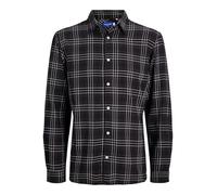 JACK & JONES Check Shirt Jorjoshua Ls Ln Chemise à Carreaux en Flanelle, Noir (Pirate), M Hommes