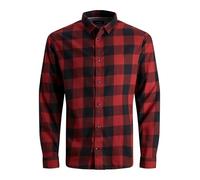 Jack & Jones Chemise à Carreaux pour Homme, Coupe ajustée, Rouge (Rouge Brique/Coupe ajustée), XL