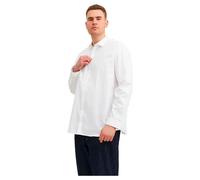 Jack & Jones Chemise Blacardiff Grande taille manches longues Blanc 6XL Homme