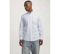 Jack & Jones T-shirt manches longues Jjeoxford S21 Noos Homme Blanc-bleu 6XL