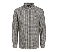 JACK & JONES Chemise beige / marron / rouge foncé, Taille S