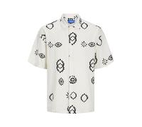 JACK & JONES Chemise De Vacances Wide Fit | Wide Fit, All Over Print, Manches courtes, Casual, Température maximale 30°C programme doux