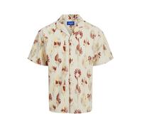 JACK & JONES Chemise 'Jeff' beige / taupe / rouge foncé / blanc naturel, Taille L