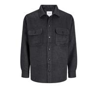 JACK & JONES Jjebradley Ollie Surchemise Ls Noos Chemise à Manches Longues, Noir, XS Homme