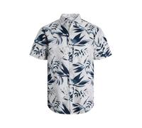 JACK & JONES Chemise 'JJHonolulu' bleu marine / bleu fumé / blanc, Taille M