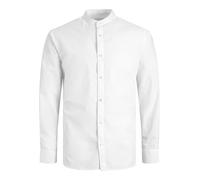 Jack & Jones Chemise Jjjoe Ls Plain Mao pour Femme, Blanc., XL
