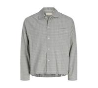JACK & JONES Chemise 'JORAustin' gris / noir / blanc, Taille L