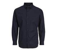 JACK & JONES Chemise Jprblaparker pour Homme L/S Noos, Noir/Coupe : Coupe ajustée, M