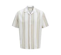 JACK & JONES Chemise 'JPRCCSummer' beige / beige foncé / blanc, Taille S