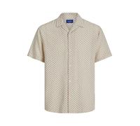 JACK & JONES Chemise marron / blanc cassé, Taille XXL