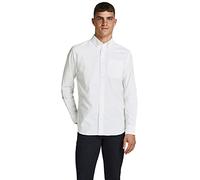 Jack & Jones Chemise pour Homme, Coupe ajustée, Blanc/Coupe : Slim fit., XL