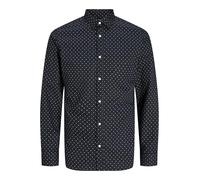 JACK & JONES Chemise Slim fit pour Homme, Noir/Détails : Ditsy AOP, M