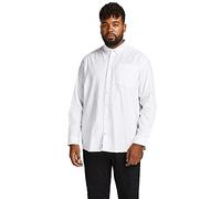 JACK & JONES Chemise Unie Grande Taille à Manches Longues pour Hommes de, Couleurs:Blanc, Taille:4XL