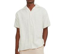 JACK & JONES Chemisette Rayures Blanc/Beige Homme Cabana