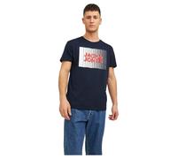 JACK & JONES Corp Logo Play O-Neck T-Shirt, Blazer Bleu Marine, m Hommes
