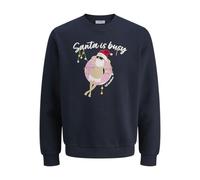 JACK & JONES Crew Neck Xmas Jjchristmas Sweat à col Rond pour Noël, Sky Captain, S Homme